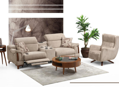 Sofa Set Modern Sofagarnitur Neu Möbel Wohnzimmer Designer Polster Textil